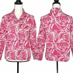 Lilly Pulitzer Pink Shell Polka Dot Pajama Top S